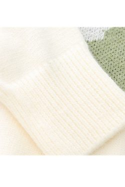 Style Core Aesthetics, New Style Trends Knit Flower & Sheep Pattern Sweater