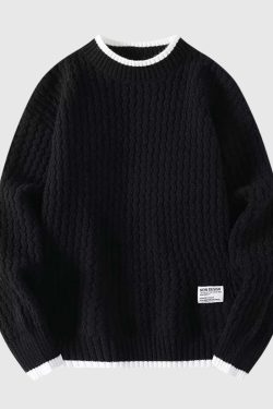 Style Core Aesthetics, New Style Trends Laid-back Vibe Loose Knit Sweater