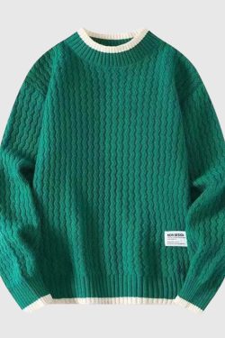 Style Core Aesthetics, New Style Trends Laid-back Vibe Loose Knit Sweater