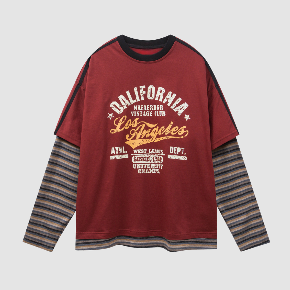 Style Core Aesthetics, New Style Trends Layered California Graphic Sweatshirt Style Core Aesthetics, New Style Trends Layered California Graphic Sweatshirt