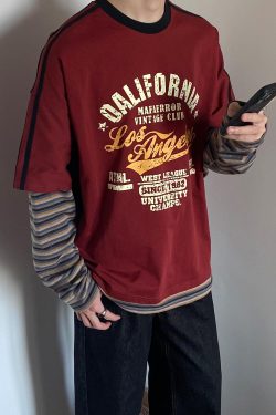 Style Core Aesthetics, New Style Trends Layered California Graphic Sweatshirt