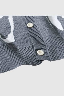 Style Core Aesthetics, New Style Trends Lazy Cat Pattern Cardigan