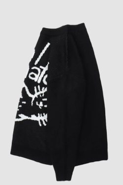 Style Core Aesthetics, New Style Trends Letter & Cat Pattern Sweater