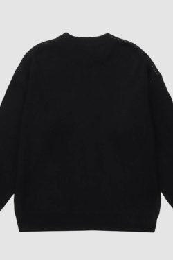 Style Core Aesthetics, New Style Trends Letter & Cat Pattern Sweater