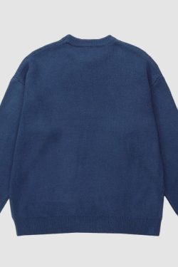 Style Core Aesthetics, New Style Trends Letter & Cat Pattern Sweater