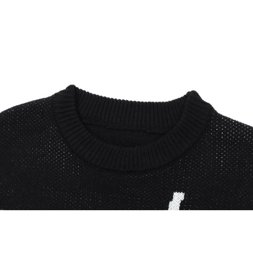 Style Core Aesthetics, New Style Trends Letter & Cat Pattern Sweater Style Core Aesthetics, New Style Trends Letter & Cat Pattern Sweater