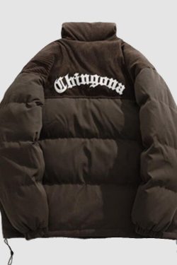 Style Core Aesthetics, New Style Trends Letter Embroidered Corduroy Patchwork Jacket