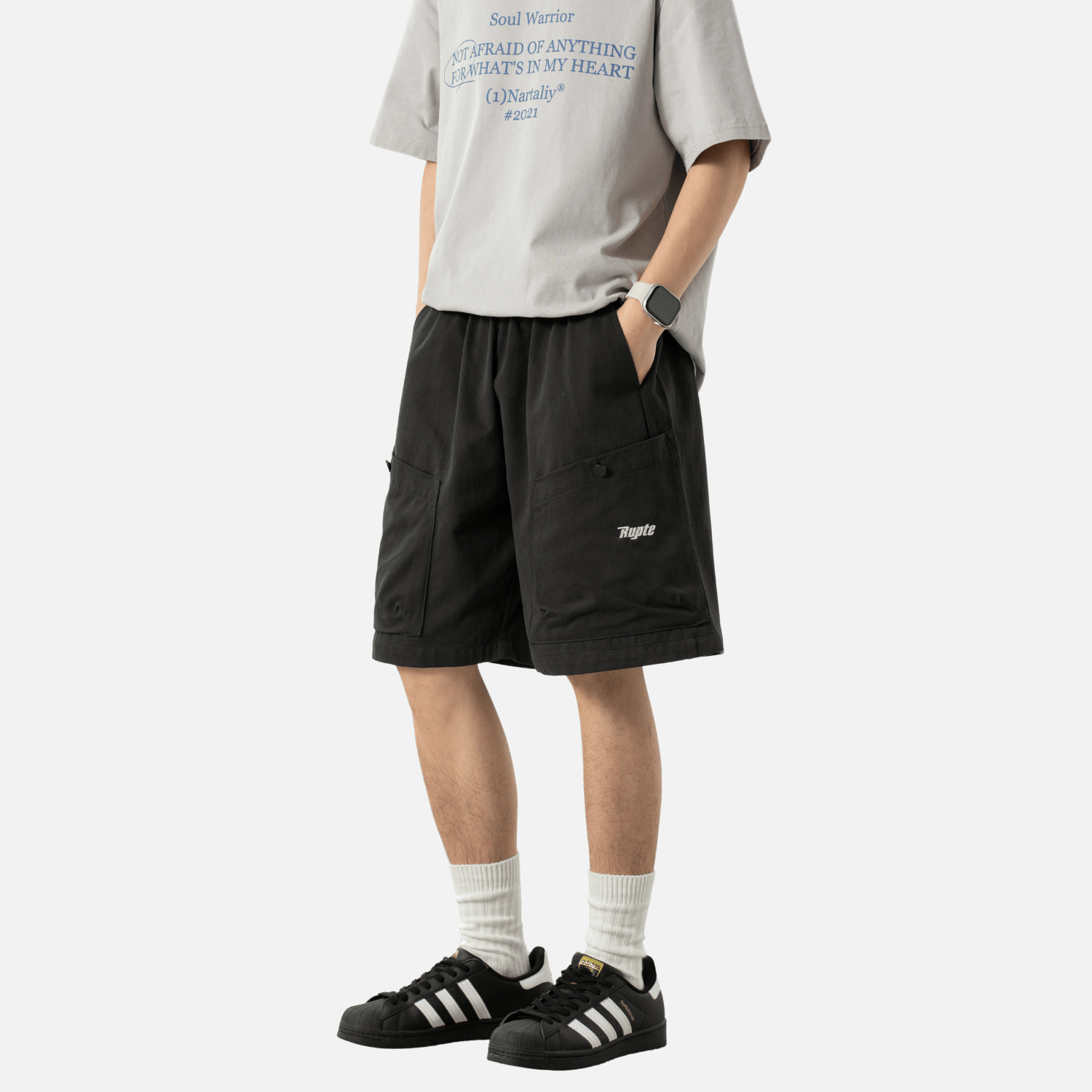 Style Core Aesthetics, New Style Trends Letter Embroidery Cargo Shorts Style Core Aesthetics, New Style Trends Letter Embroidery Cargo Shorts