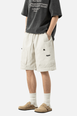 Style Core Aesthetics, New Style Trends Letter Embroidery Cargo Shorts
