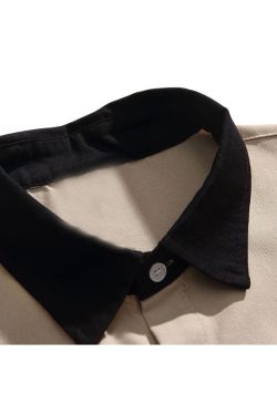 Style Core Aesthetics, New Style Trends Letter Patchwork Shirts