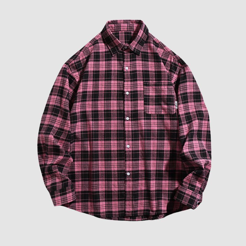 Style Core Aesthetics, New Style Trends Letter Printed Plaid Shirts Style Core Aesthetics, New Style Trends Letter Printed Plaid Shirts