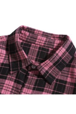 Style Core Aesthetics, New Style Trends Letter Printed Plaid Shirts