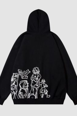 Style Core Aesthetics, New Style Trends Line Person Graphic Hoodies