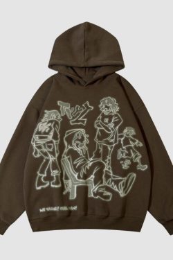 Style Core Aesthetics, New Style Trends Line Person Graphic Hoodies