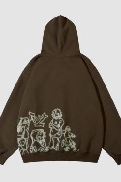 Style Core Aesthetics, New Style Trends Line Person Graphic Hoodies