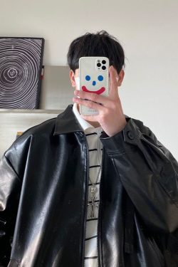 Style Core Aesthetics, New Style Trends Loose Collar Motorcycle Jacket