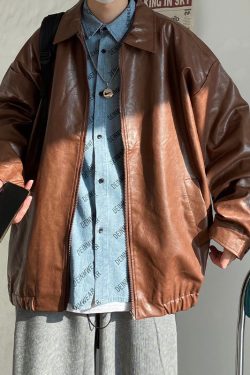 Style Core Aesthetics, New Style Trends Loose Collar Motorcycle Jacket