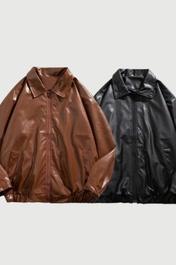 Style Core Aesthetics, New Style Trends Loose Collar Motorcycle Jacket