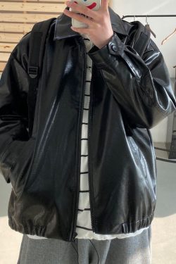 Style Core Aesthetics, New Style Trends Loose Collar Motorcycle Jacket