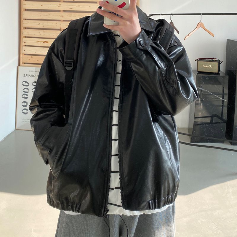 Style Core Aesthetics, New Style Trends Loose Collar Motorcycle Jacket Style Core Aesthetics, New Style Trends Loose Collar Motorcycle Jacket