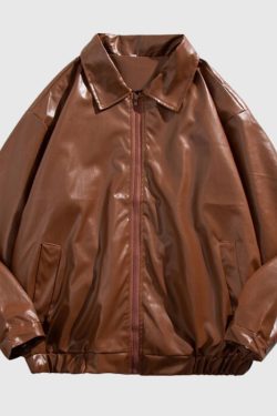 Style Core Aesthetics, New Style Trends Loose Collar Motorcycle Jacket