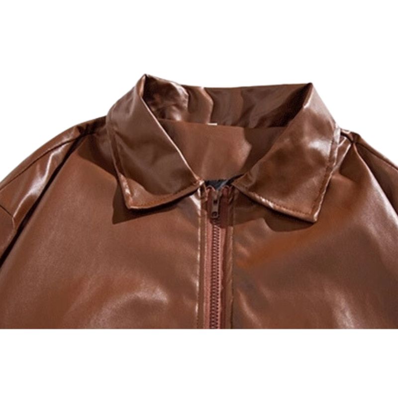 Style Core Aesthetics, New Style Trends Loose Collar Motorcycle Jacket Style Core Aesthetics, New Style Trends Loose Collar Motorcycle Jacket