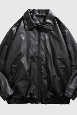 Style Core Aesthetics, New Style Trends Loose Collar Motorcycle Jacket