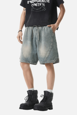 Style Core Aesthetics, New Style Trends Loose Fit Denim Shorts