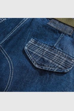 Style Core Aesthetics, New Style Trends Loose Plaid Pocket Jorts