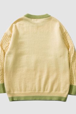 Style Core Aesthetics, New Style Trends Lovely Rabbit Print Cartoon Sweater