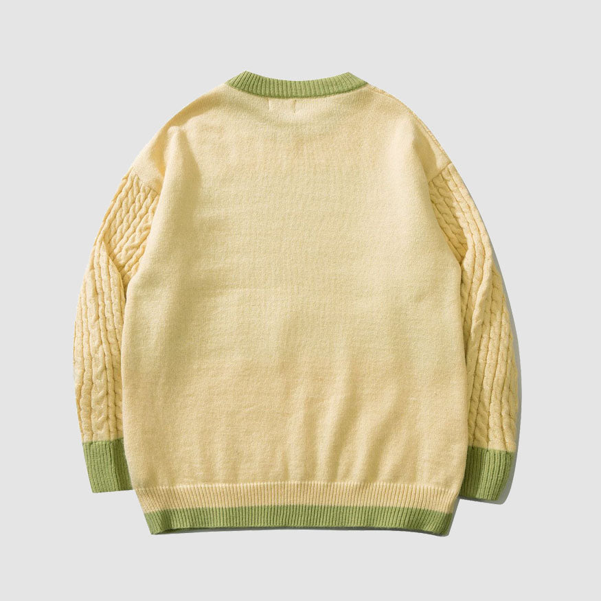 Style Core Aesthetics, New Style Trends Lovely Rabbit Print Cartoon Sweater Style Core Aesthetics, New Style Trends Lovely Rabbit Print Cartoon Sweater