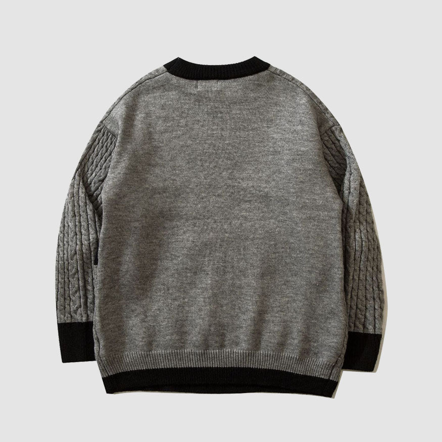 Style Core Aesthetics, New Style Trends Lovely Rabbit Print Cartoon Sweater Style Core Aesthetics, New Style Trends Lovely Rabbit Print Cartoon Sweater