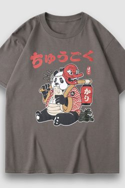 Style Core Aesthetics, New Style Trends Mask Panda Cartoon Print Tee