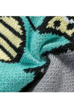 Style Core Aesthetics, New Style Trends Milk Tea Dinosaur Print Sweater