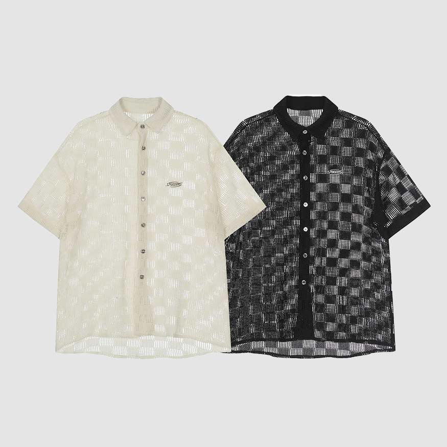 Style Core Aesthetics, New Style Trends Modern Hollow Patterned Shirt Style Core Aesthetics, New Style Trends Modern Hollow Patterned Shirt