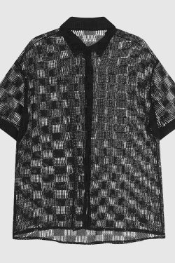 Style Core Aesthetics, New Style Trends Modern Hollow Patterned Shirt