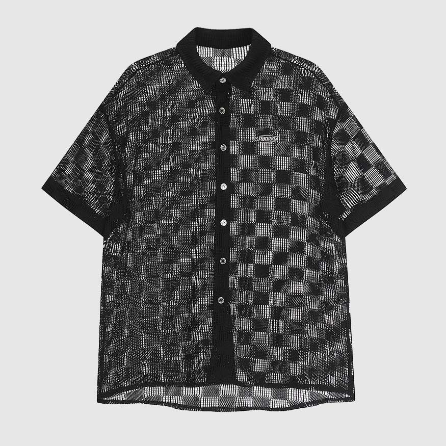 Style Core Aesthetics, New Style Trends Modern Hollow Patterned Shirt Style Core Aesthetics, New Style Trends Modern Hollow Patterned Shirt
