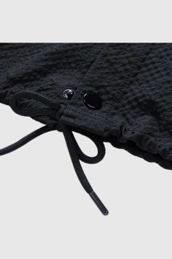 Style Core Aesthetics, New Style Trends Modern Textured Drawstring Shirt