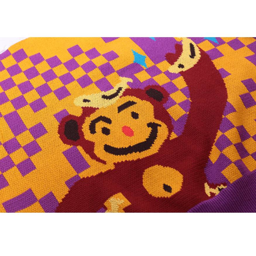 Style Core Aesthetics, New Style Trends Monkey & Banana Pattern Sweater Style Core Aesthetics, New Style Trends Monkey & Banana Pattern Sweater
