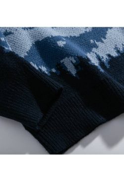 Style Core Aesthetics, New Style Trends Mountain Landscape Pattern Sweater