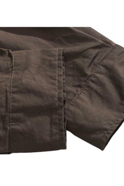 Style Core Aesthetics, New Style Trends Multi-Pockets Solid Shirts