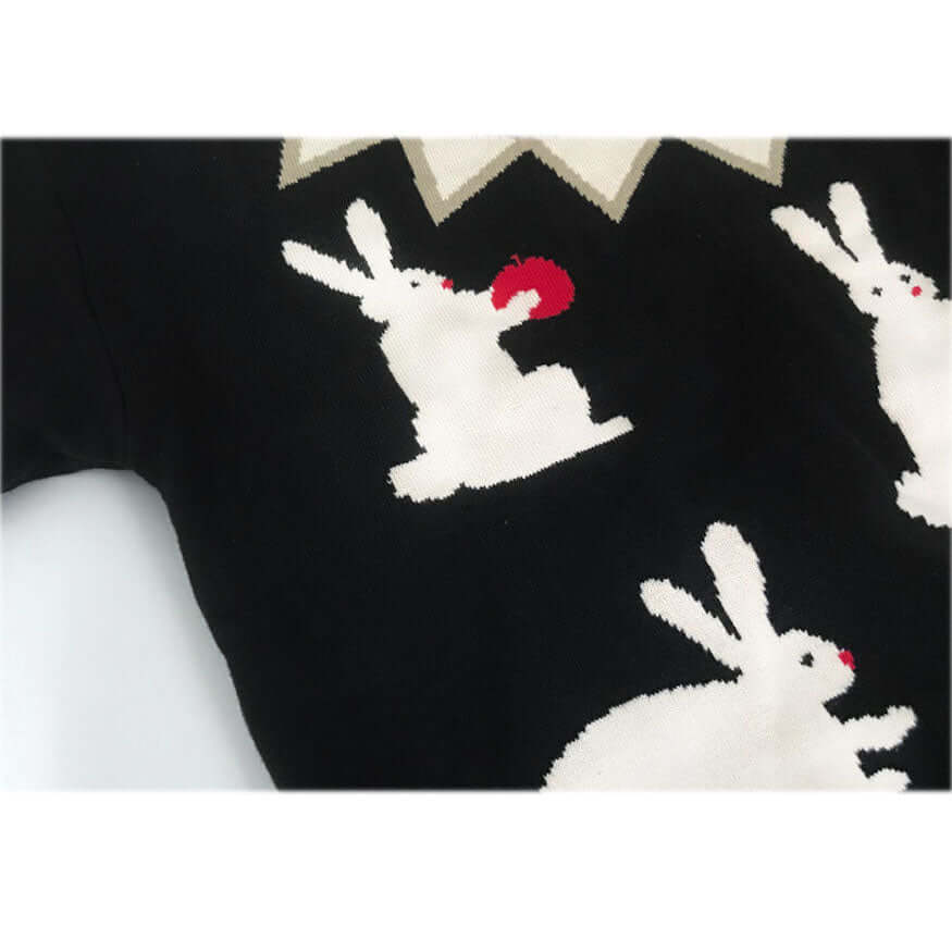 Style Core Aesthetics, New Style Trends Mushroom & Rabbit Pattern Sweater Style Core Aesthetics, New Style Trends Mushroom & Rabbit Pattern Sweater