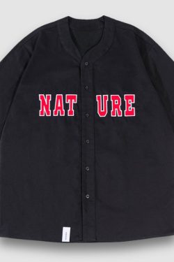 Style Core Aesthetics, New Style Trends Nature Solid Baseball Shirts