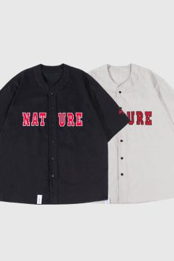 Style Core Aesthetics, New Style Trends Nature Solid Baseball Shirts