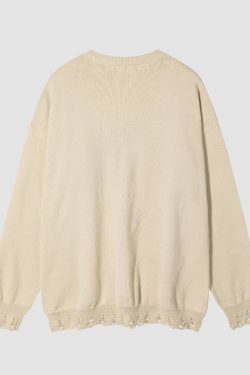 Style Core Aesthetics, New Style Trends Necklace Decor Butterfly Print Sweater