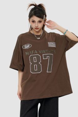 Style Core Aesthetics, New Style Trends Number Print Racing Tee