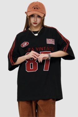 Style Core Aesthetics, New Style Trends Number Print Racing Tee