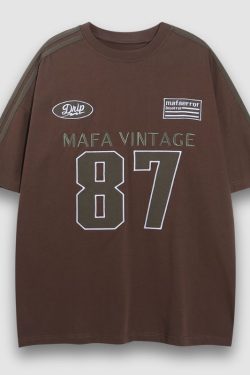 Style Core Aesthetics, New Style Trends Number Print Racing Tee