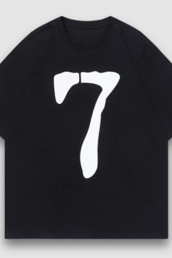 Style Core Aesthetics, New Style Trends Number Printed Design Tee