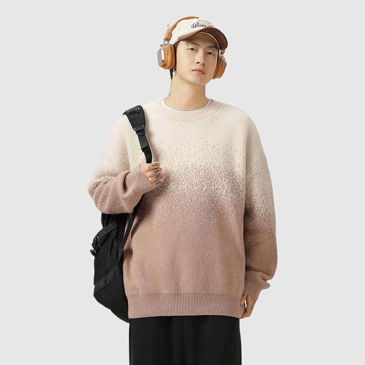 Style Core Aesthetics, New Style Trends Ombre Gradient Knit Sweater Style Core Aesthetics, New Style Trends Ombre Gradient Knit Sweater